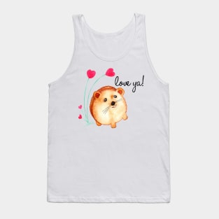 Hedgehog Valentines Day Tank Top